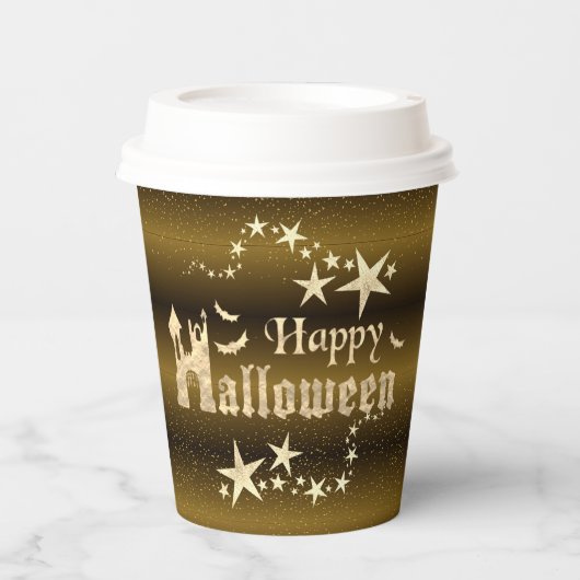 Vasos De Papel Paper cup para Halloween marrón 紙コップ (正面)