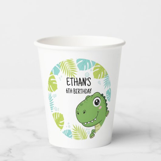 Vasos De Papel Personalized Dinosaur Paper Cups - 紙コップ (正面)