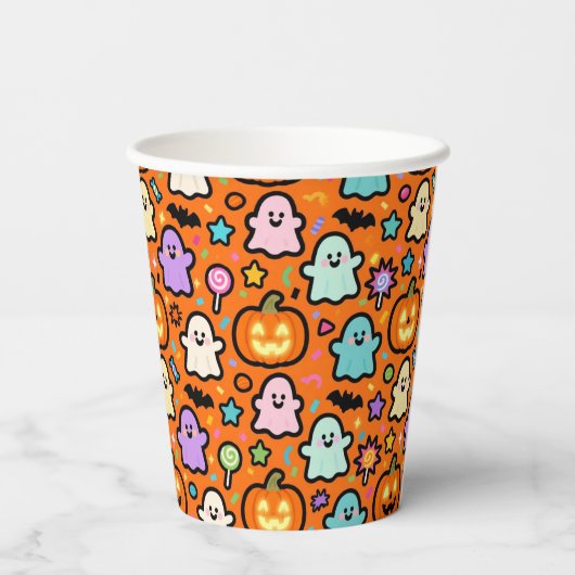 >Vasos de papel Sweet Halloween 紙コップ (裏面)