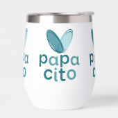 Vasos y copas de vino Daddy with a big heart (左面)