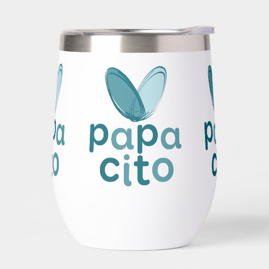 Vasos y copas de vino Daddy with a big heart (左面)