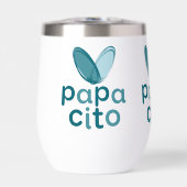 Vasos y copas de vino Daddy with a big heart (正面)