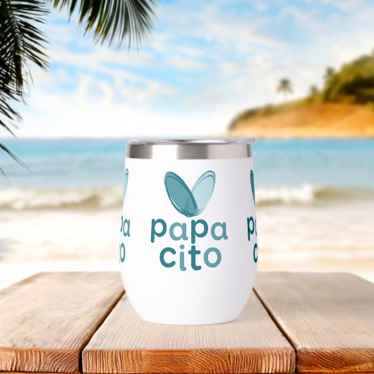 Vasos y copas de vino Daddy with a big heart (ビーチ)