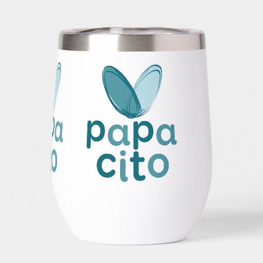 Vasos y copas de vino Daddy with a big heart (背面)