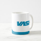 VASPヴィンテージ色のロゴ コーヒーマグカップ (正面右)