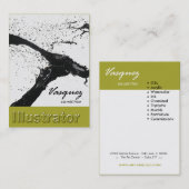 Vasquez -はっきりしたなイラストレーターの芸術家ペインター(セロリ) 名刺 (正面/裏面)