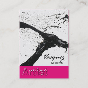 Vasquez -はっきりしたな芸術家ペインターのイラストレーターの暗い赤紫色 名刺
