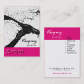 Vasquez -はっきりしたな芸術家ペインターのイラストレーターの暗い赤紫色 名刺 (正面/裏面)