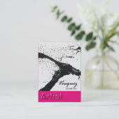 Vasquez -はっきりしたな芸術家ペインターのイラストレーターの暗い赤紫色 名刺 (スタンド正面)