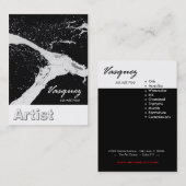 Vasquez - Artist Painter Illustrator (白) 名刺 (正面/裏面)