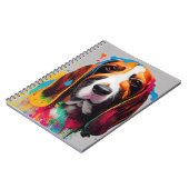 Vasset Hound Dog Petかわいい愛らしい動物会社 ノートブック (左側)