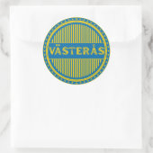 Västerås City Pride Emblem – Swedish Identity ラウンドシール (バッグ)
