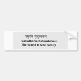 Vasudhaiva KutumbakamのSanskrit句 バンパーステッカー