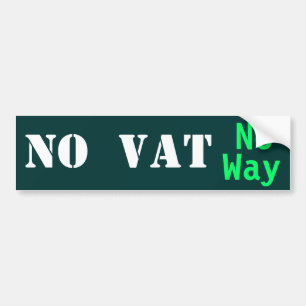 VAT無し 方法無し! バンパーステッカー