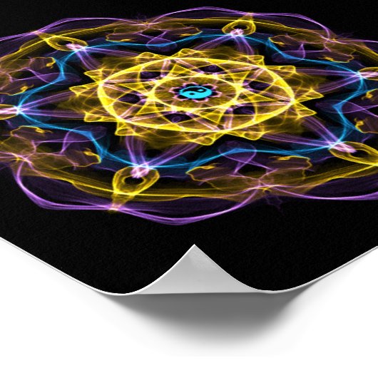 Vata Dosha Balancing Ayurveda Mandala I ポスター (角)