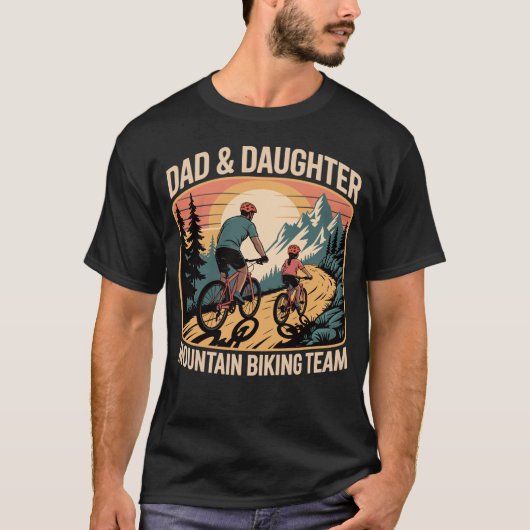 Vater-Tochter MTB Abenteuer Tシャツ (正面)