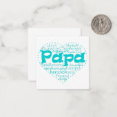 Vatertagskarte Papa hellblau ノートカード (正面/裏面インサイチュ)