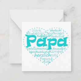 Vatertagskarte Papa hellblau ノートカード