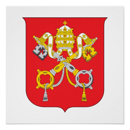 Vatican country coat arms symbol emblem flag ポスター (正面)