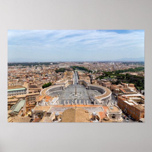 Vatican, Italy: St. Peter's Square aerial view ポスター (正面)