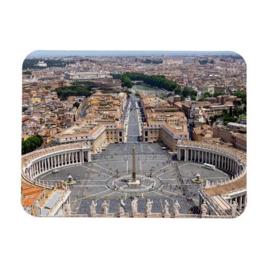 Vatican, Italy: St. Peter's Square aerial view マグネット (横)