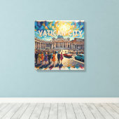 Vatican Square Sunlit Grandeur Canvas キャンバスプリント (インサイチュ (ウッドフロア))