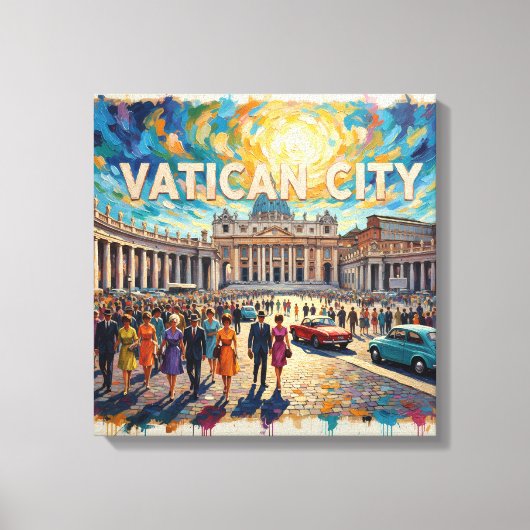 Vatican Square Sunlit Grandeur Canvas キャンバスプリント (正面)