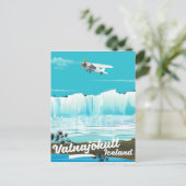 Vatnajökull アイスランド旅行ポスター ポストカード (スタンド正面)
