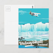 Vatnajökull アイスランド旅行ポスター ポストカード (正面/裏面)