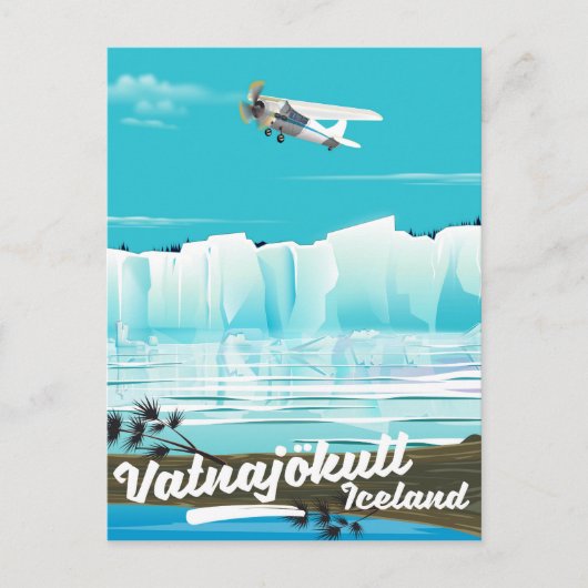 Vatnajökull アイスランド旅行ポスター ポストカード (正面)