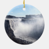 Vatnajokull NPのデティフォス滝 – アイスランド セラミックオーナメント (裏面)