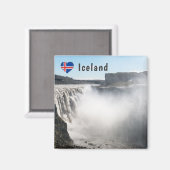 Vatnajokull NPのデティフォス滝 – アイスランド マグネット (正面/裏面)