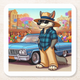 Vato Lobo "New Year" スクエアペーパーコースター