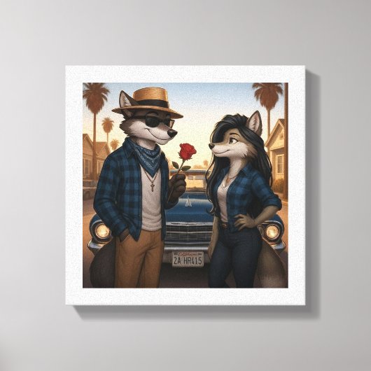 Vato Lobo "Valentines" キャンバスプリント (正面)