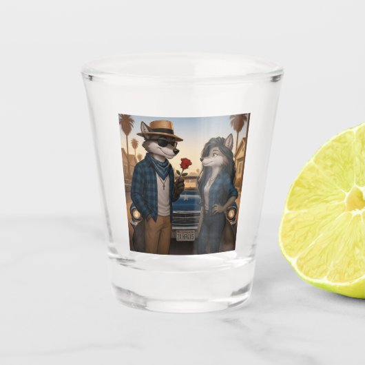 Vato Lobo "Valentines" ショットグラス (正面)