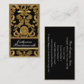 Vaudreanteの黒檀のダマスク織のプロフェッショナル 名刺 (正面/裏面)