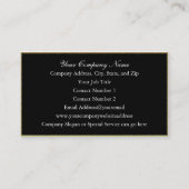 Vaudreanteの黒檀のダマスク織のプロフェッショナル 名刺 (裏面)