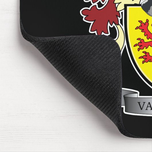 Vaughnの家紋の紋章付き外衣 マウスパッド (コーナー)