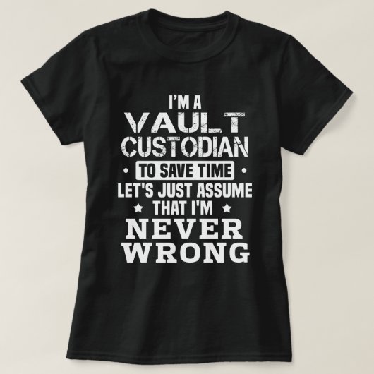 Vault保管者 Tシャツ (デザイン正面)