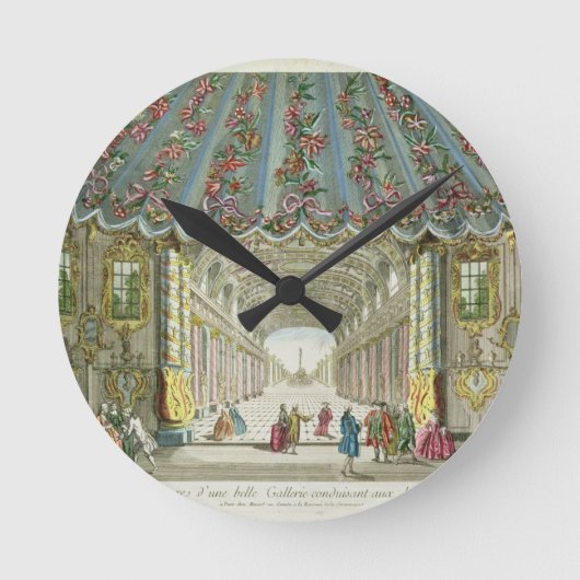 Vauxhallの庭に導くギャラリーのインテリア ラウンド壁時計 (正面)