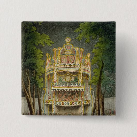 Vauxhallの庭1808年 缶バッジ (正面)