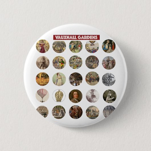 Vauxhall Gardens Round Button 缶バッジ (正面)