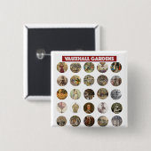 Vauxhall Gardens Square Button 缶バッジ (正面&裏面)