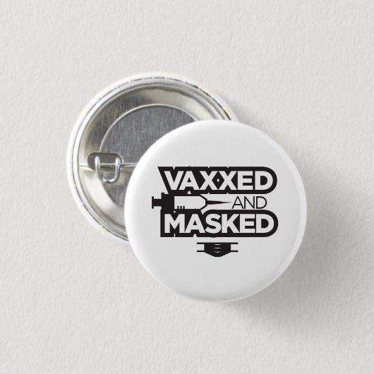 VAX & MASK ME! 缶バッジ (正面&裏面)