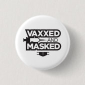 VAX & MASK ME! 缶バッジ (正面)