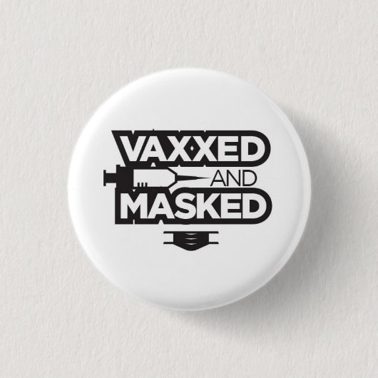 VAX & MASK ME! 缶バッジ (正面)