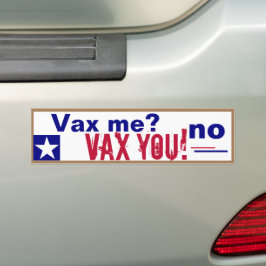 VAX ME NO VAX YOU バンパーステッカー