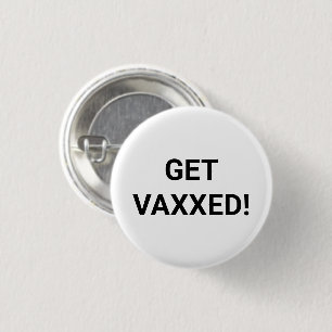 Vaxed黒と白のピンボタカスタムンを取得 缶バッジ
