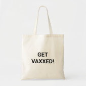 Vaxxedブラック文字ミニマルカスタムリストの取得モダン トートバッグ (正面)