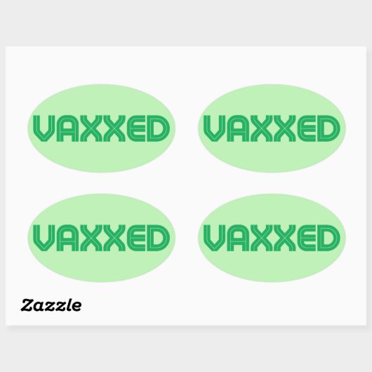 Vaxxedラベル 楕円形シール (シート)